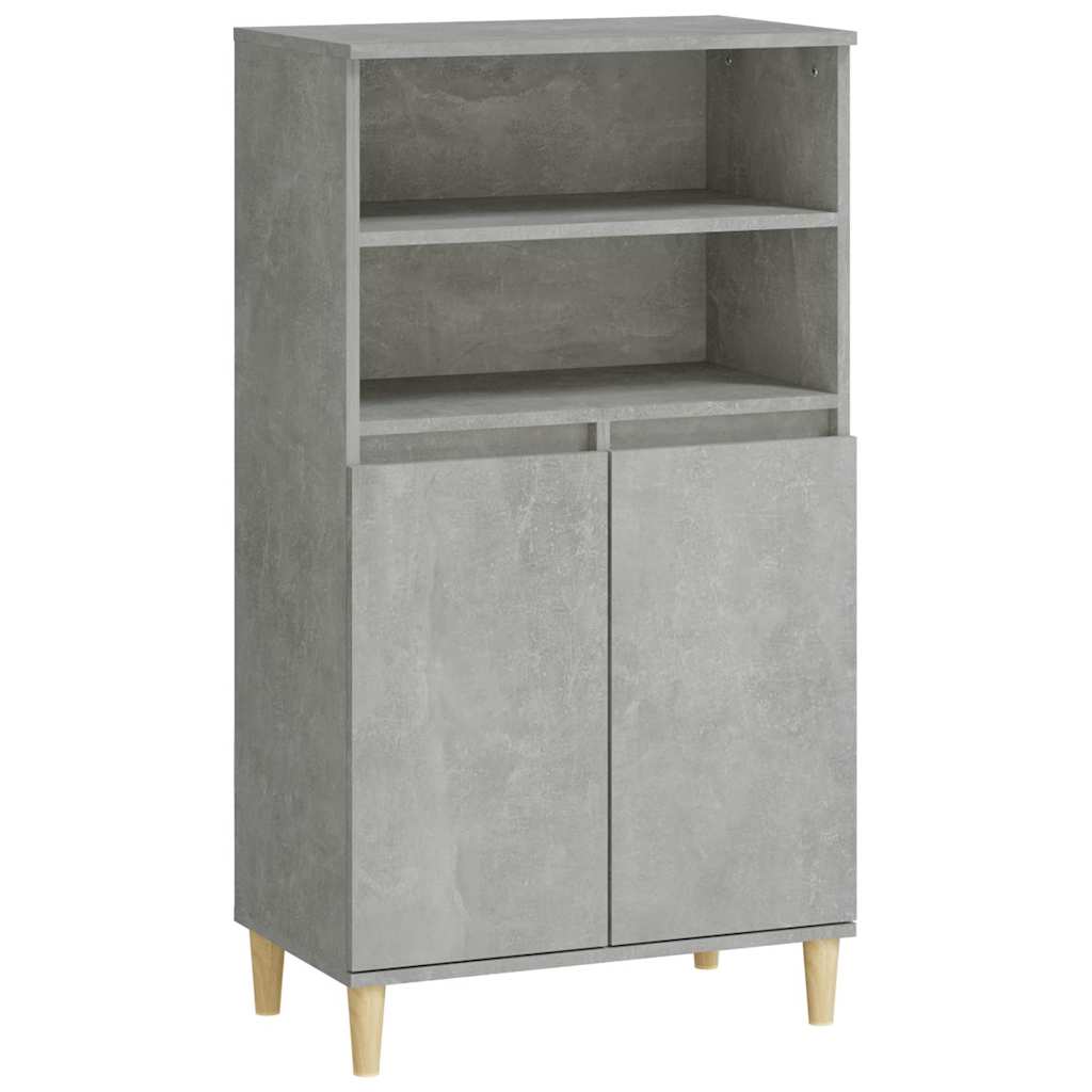 Highboard Concrete Grey 60 x 36 x 110 cm Engineered Wood