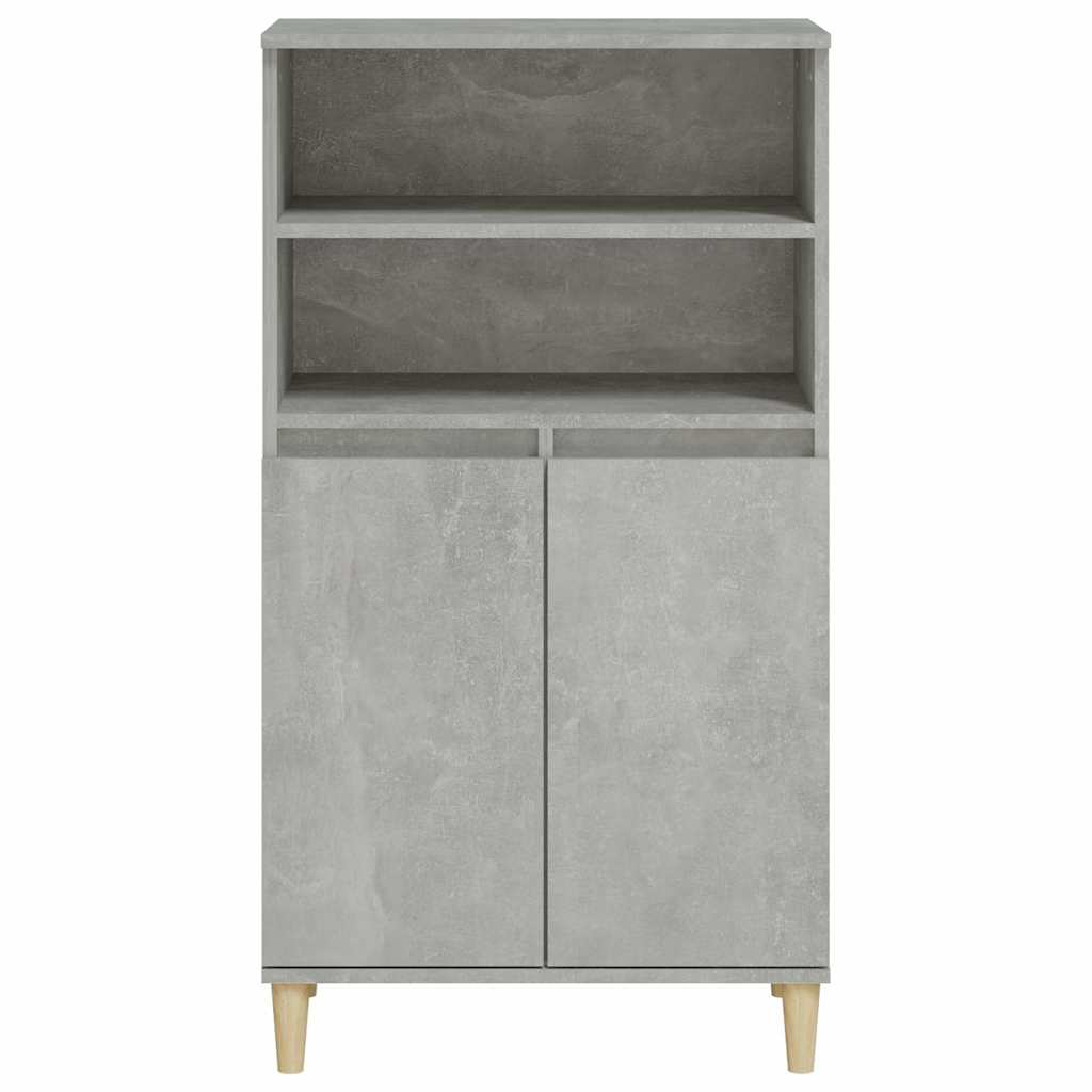 Highboard Concrete Grey 60 x 36 x 110 cm Engineered Wood