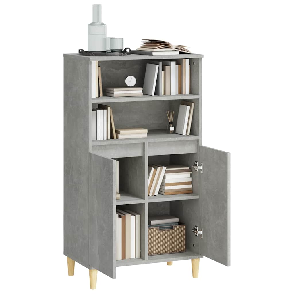 Highboard Concrete Grey 60 x 36 x 110 cm Engineered Wood