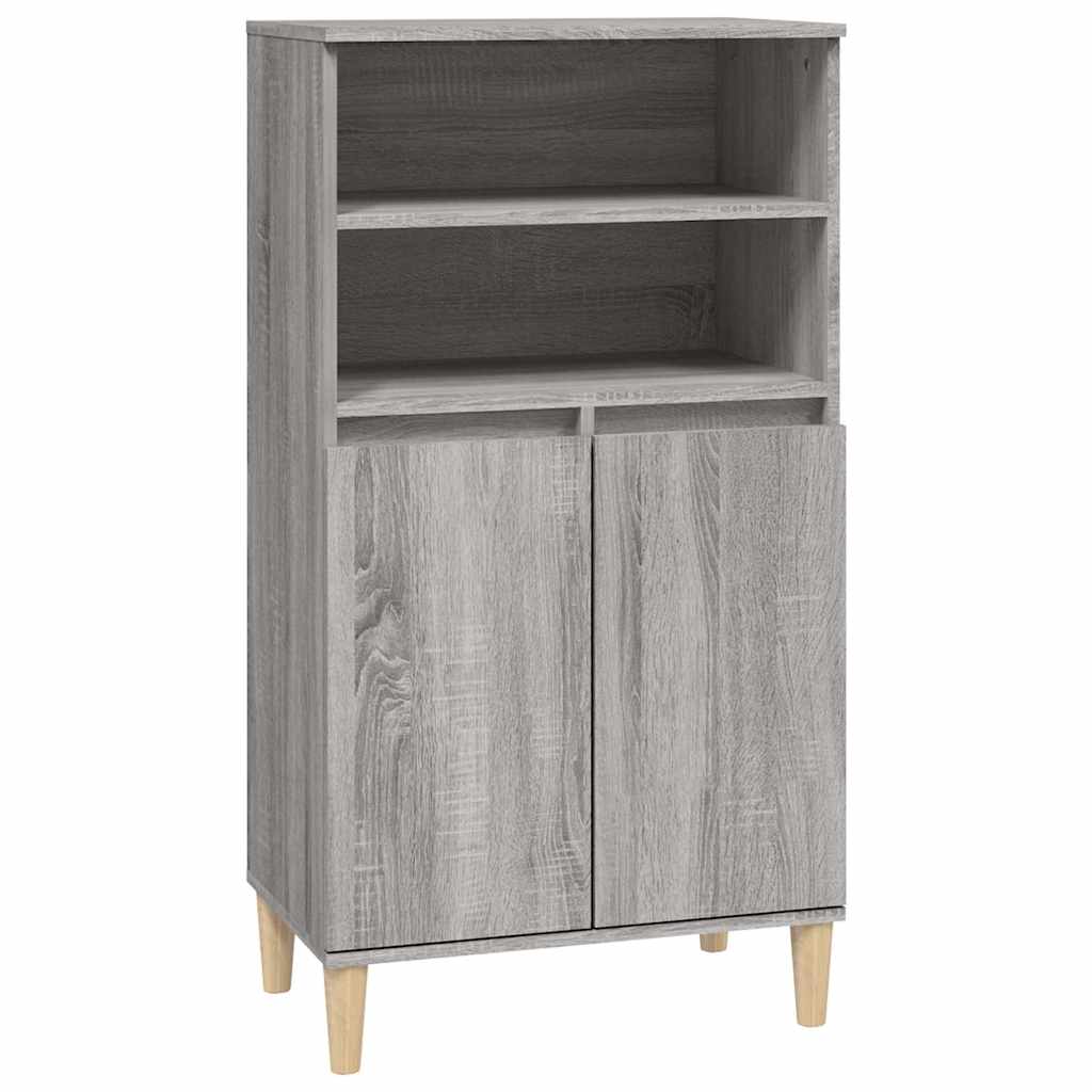 Highboard Grey Sonoma 60 x 36 x 110 cm Engineered Wood
