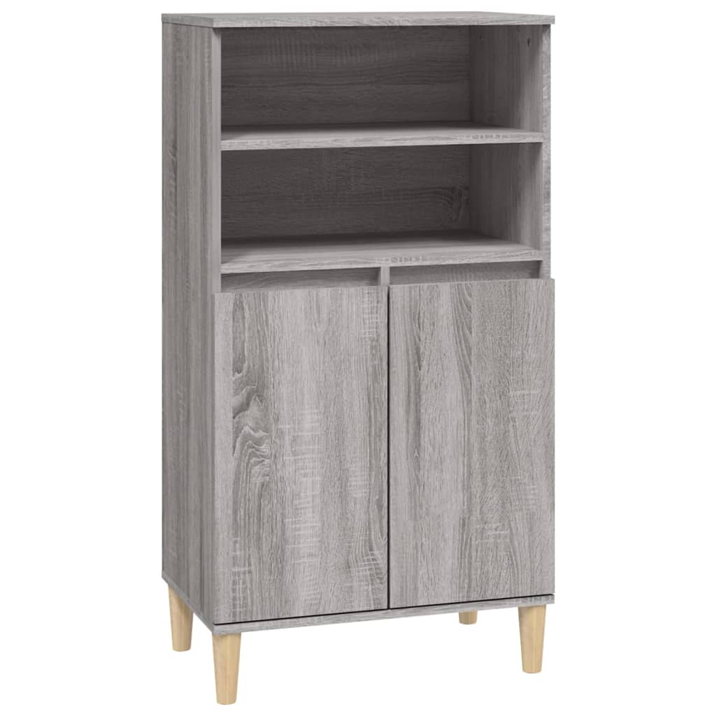 Highboard Grey Sonoma 60x36x110 cm Engineered Wood