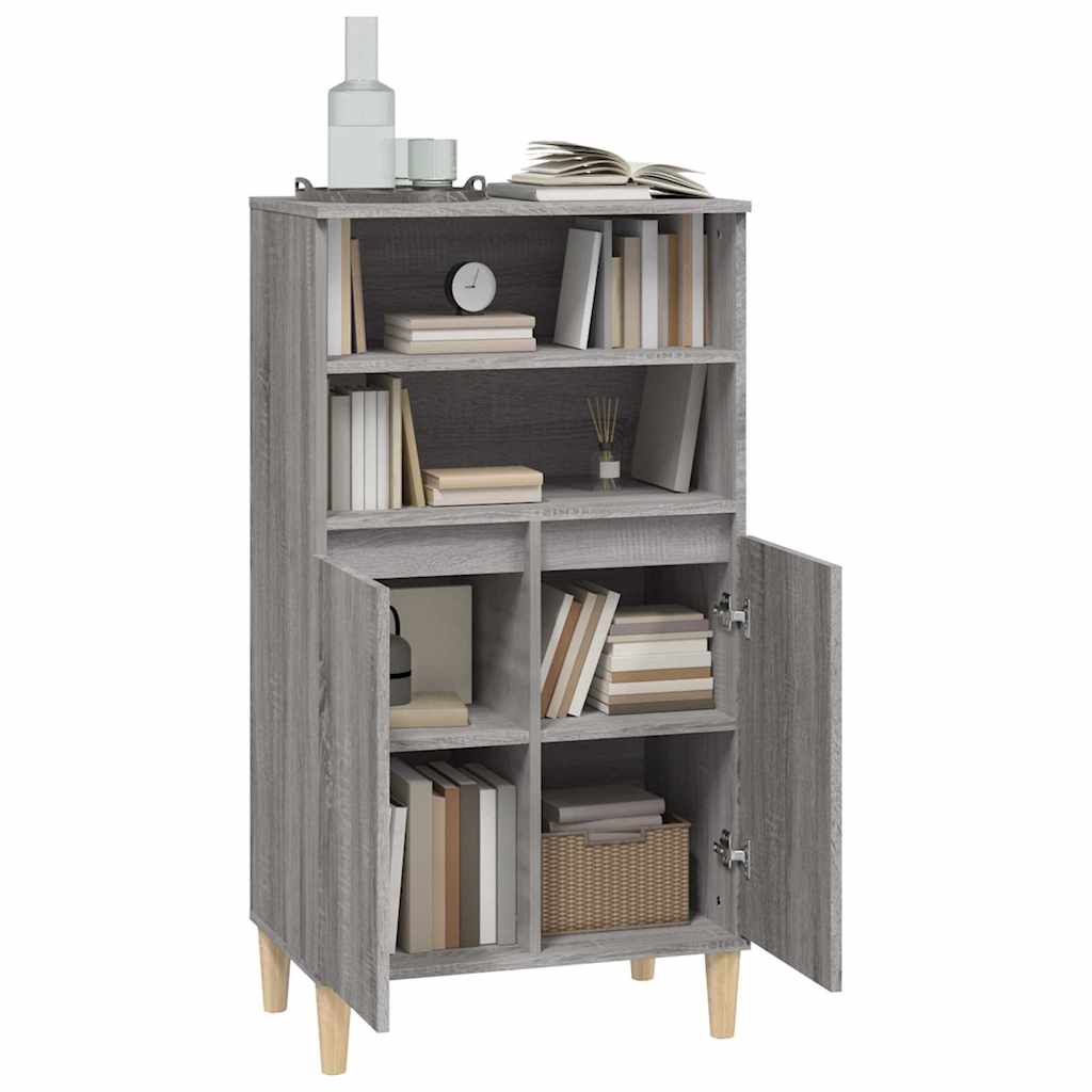 Highboard Grey Sonoma 60 x 36 x 110 cm Engineered Wood