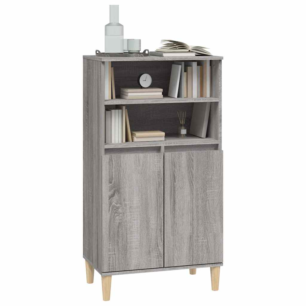 Highboard Grey Sonoma 60 x 36 x 110 cm Engineered Wood