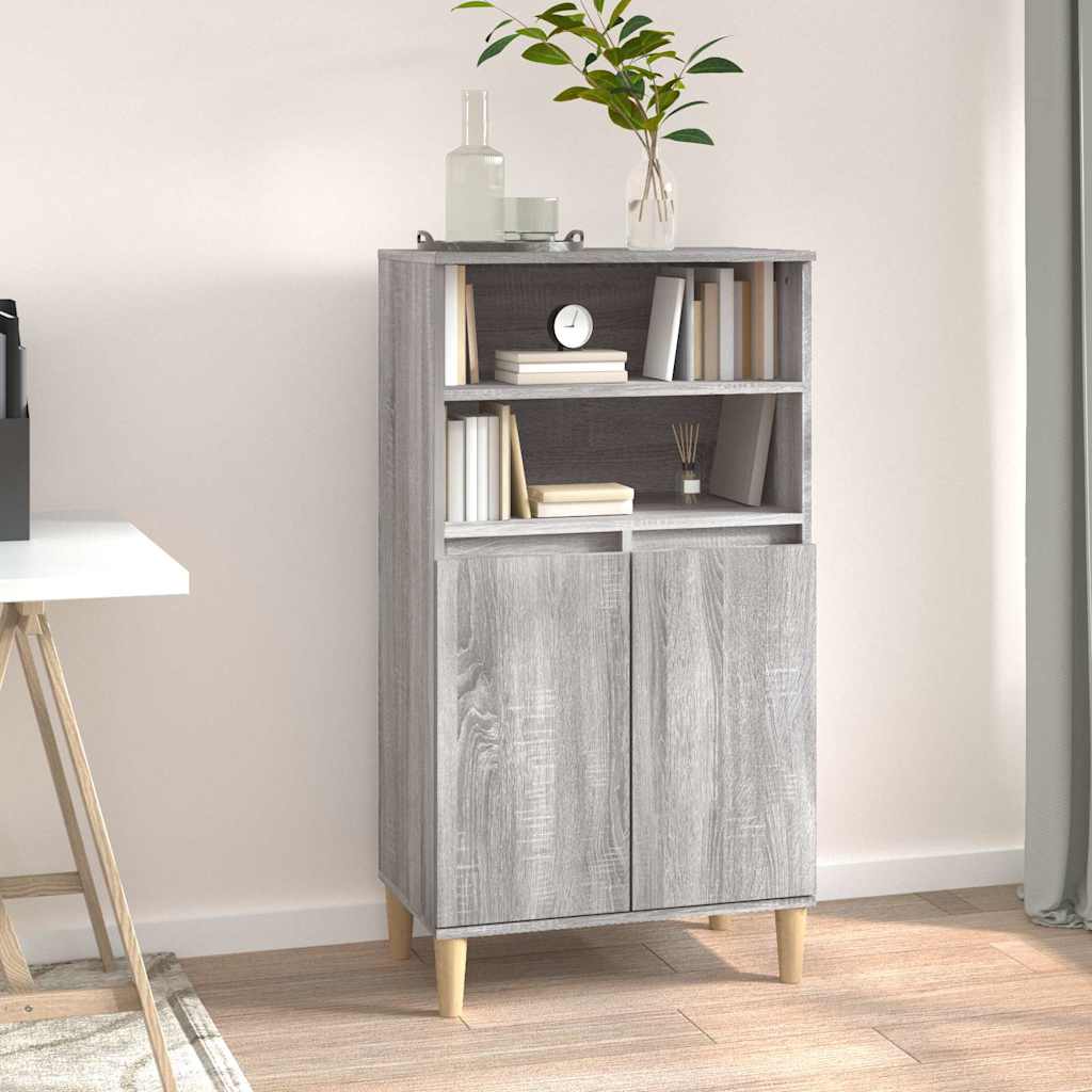 Highboard Grey Sonoma 60 x 36 x 110 cm Engineered Wood
