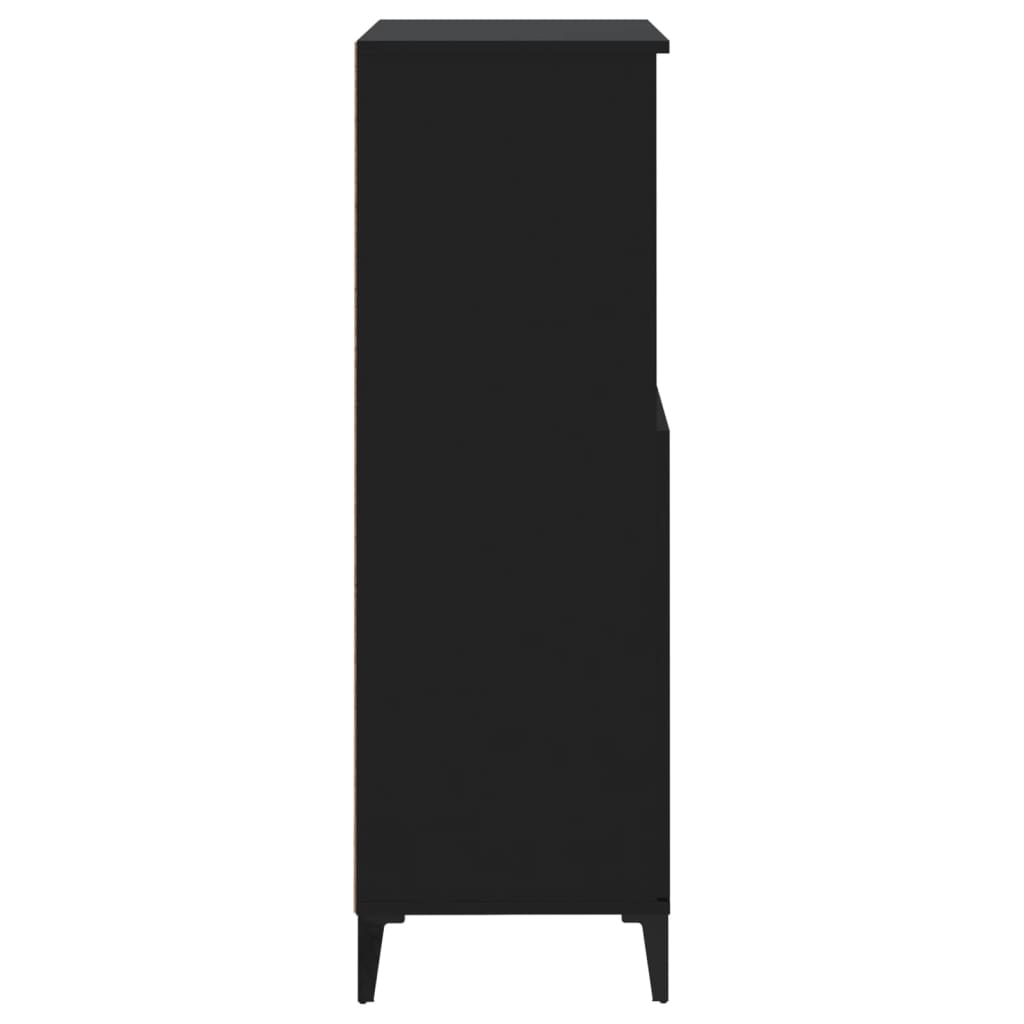 Highboard Black 60x36x110 cm Engineered Wood