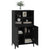 Highboard Black 60x36x110 cm Engineered Wood