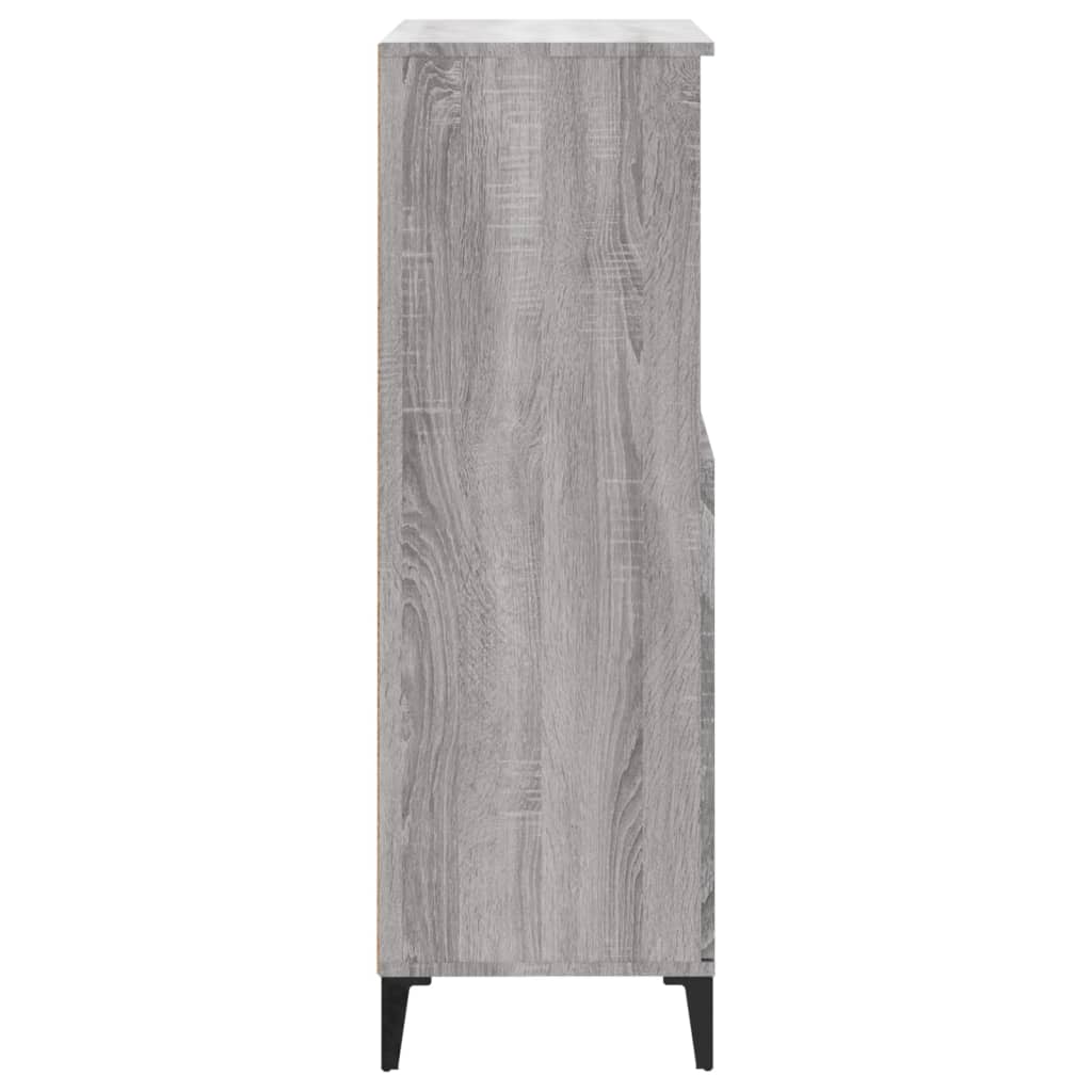 Highboard Grey Sonoma 60x36x110 cm Engineered Wood