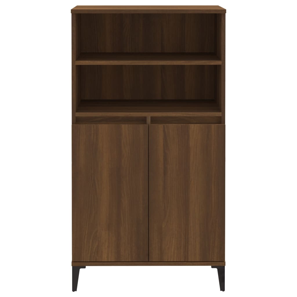 Highboard Brown Oak 60x36x110 cm Engineered Wood