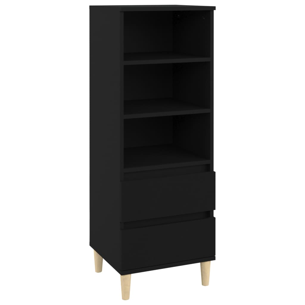 Highboard Black 40x36x110 cm Engineered Wood