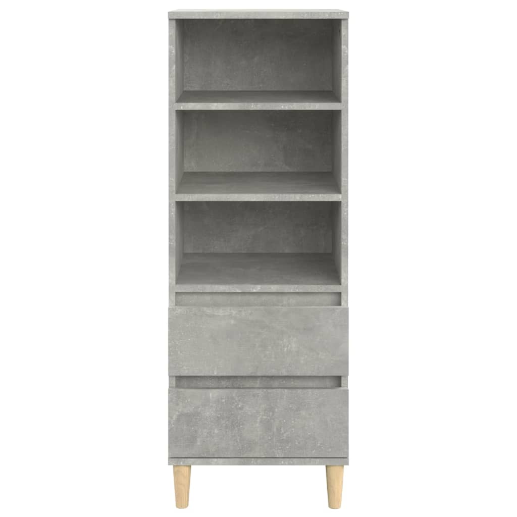 Highboard Concrete Grey 40x36x110 cm Engineered Wood