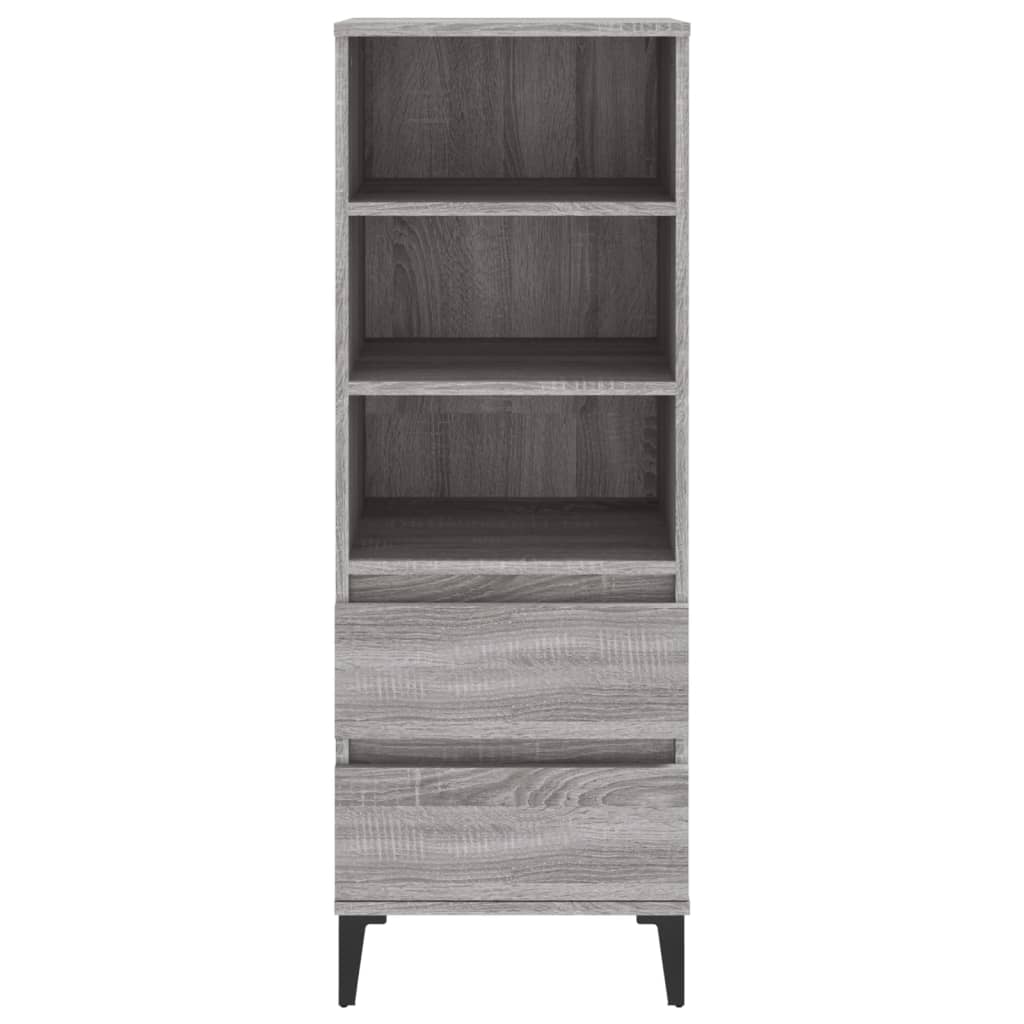 Highboard Grey Sonoma 40x36x110 cm Engineered Wood