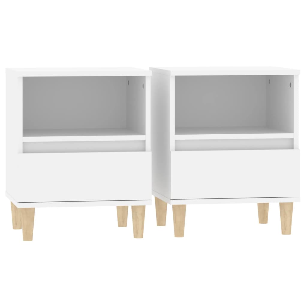 Bedside Cabinets 2 pcs White 40x35x50 cm