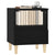 Bedside Cabinet Black 40x35x50 cm