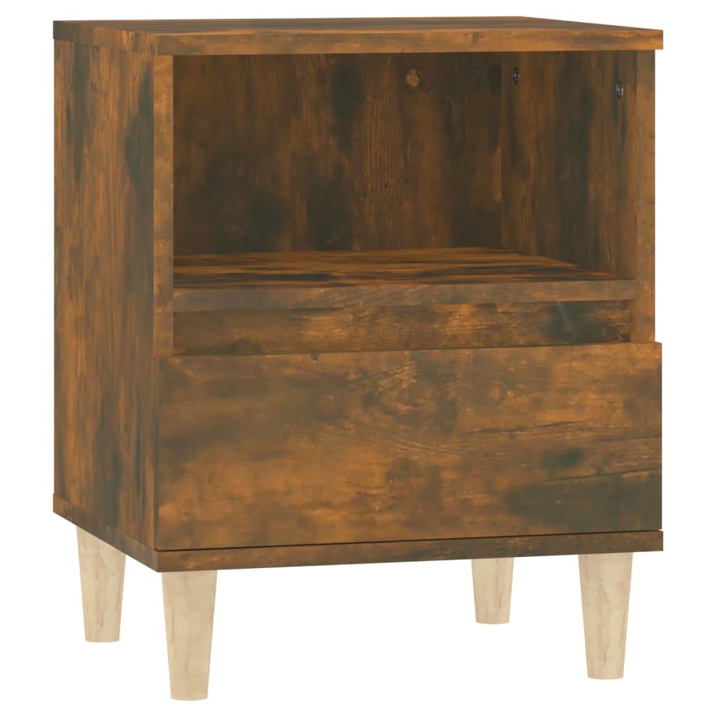 Bedside Cabinet Smoked Oak 40x35x50 cm