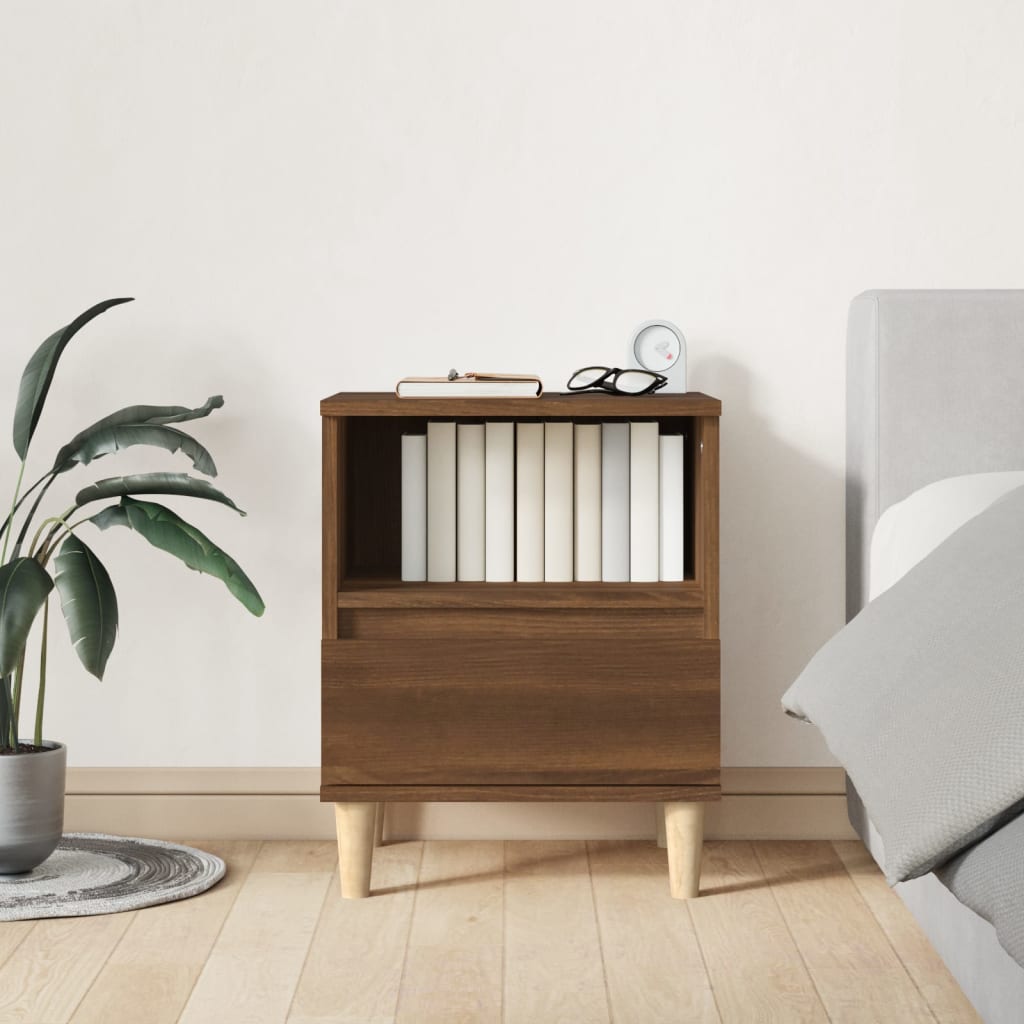 Bedside Cabinets 2 pcs Brown Oak 40x35x50 cm