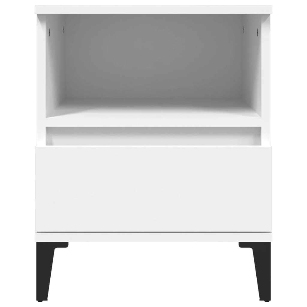 Bedside Cabinet White 40x35x50 cm