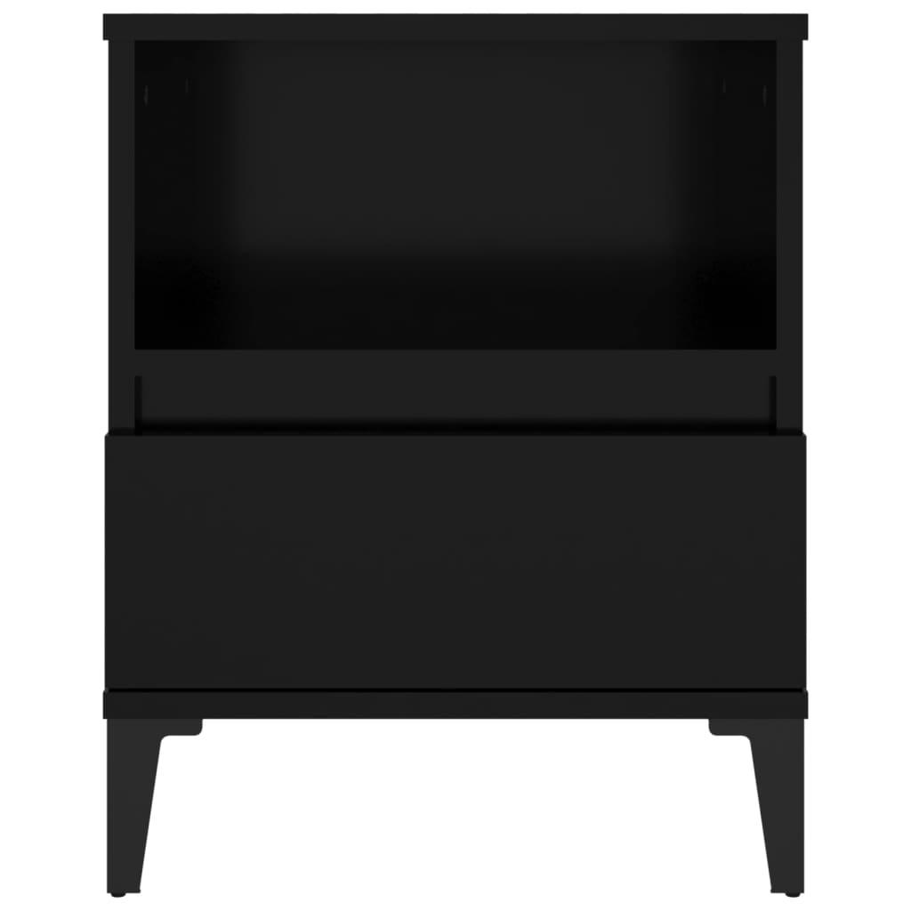 Bedside Cabinet Black 40x35x50 cm