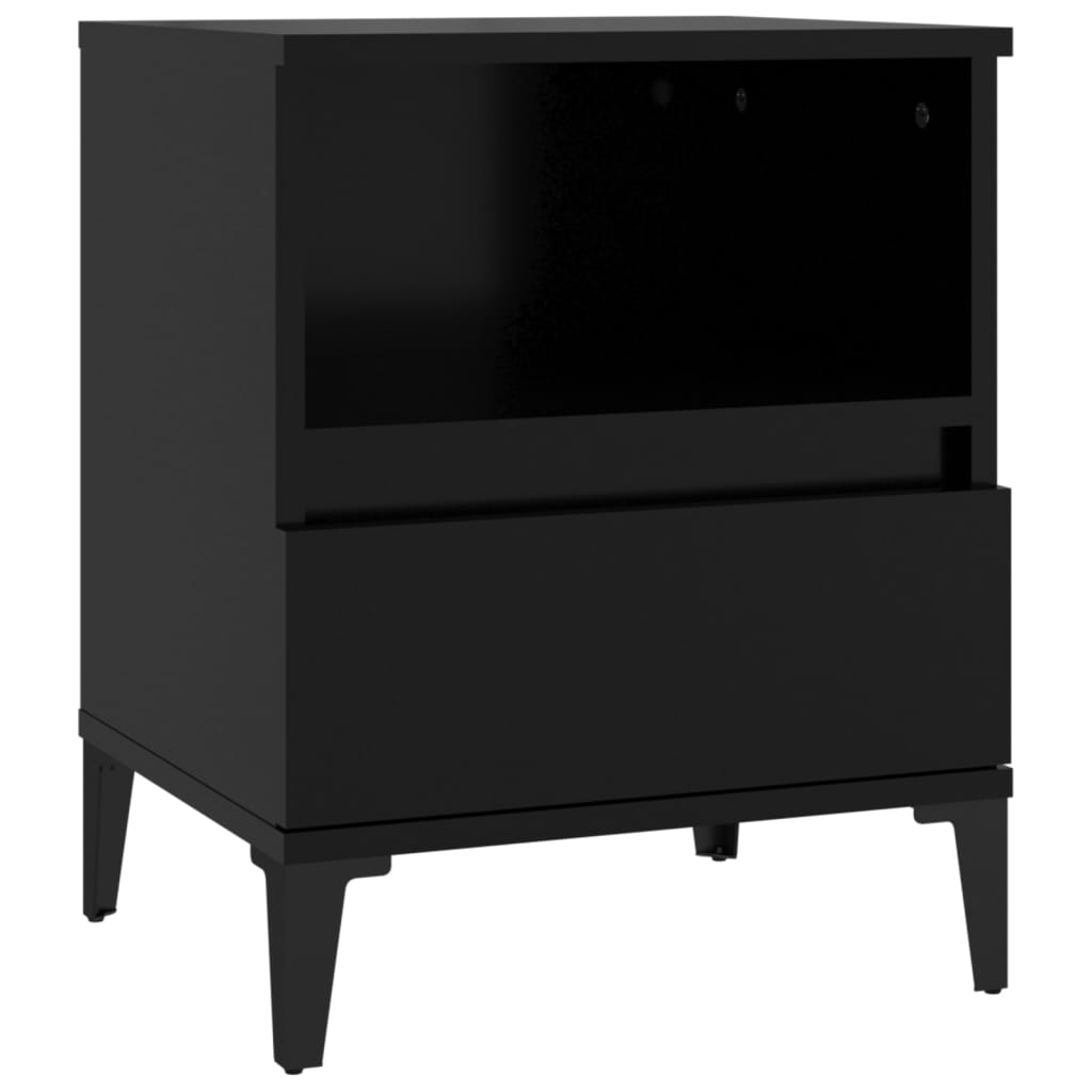 Bedside Cabinets 2 pcs Black 40x35x50 cm