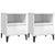 Bedside Cabinets 2 pcs High Gloss White 40x35x50 cm