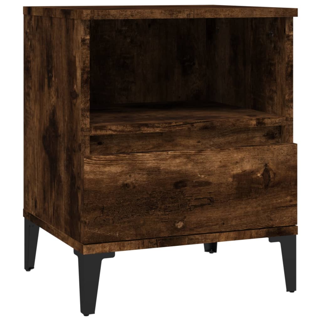 Bedside Cabinet Smoked Oak 40x35x50 cm