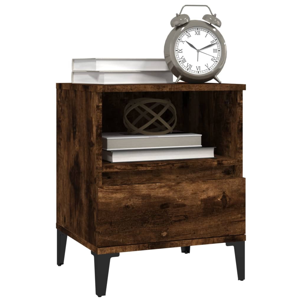 Bedside Cabinets 2 pcs Smoked Oak 40x35x50 cm