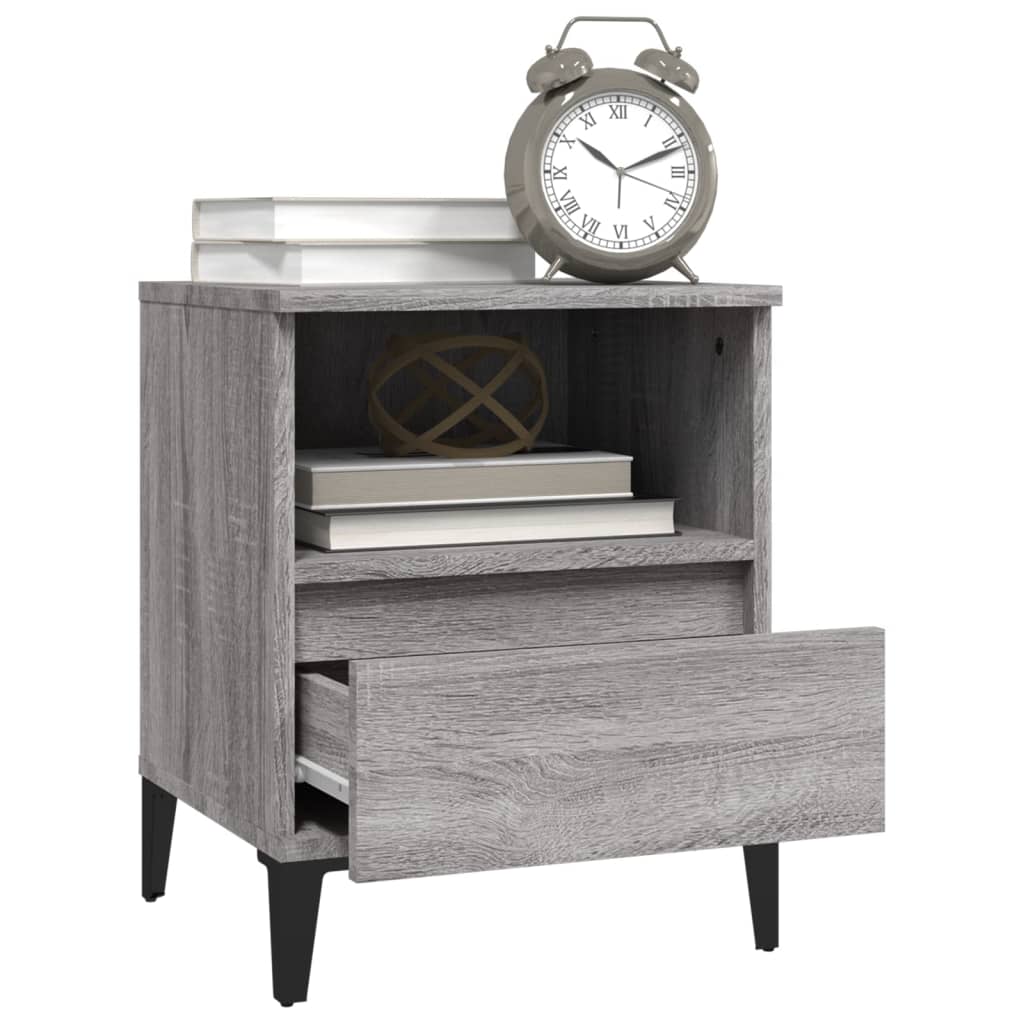 Bedside Cabinets 2 pcs Grey Sonoma 40x35x50 cm