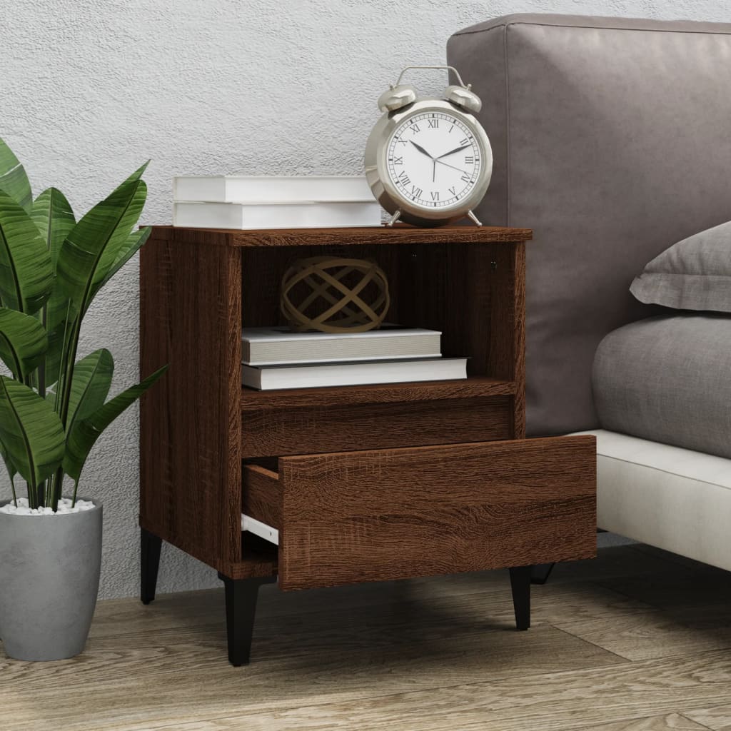 Bedside Cabinets 2 pcs Brown Oak 40x35x50 cm