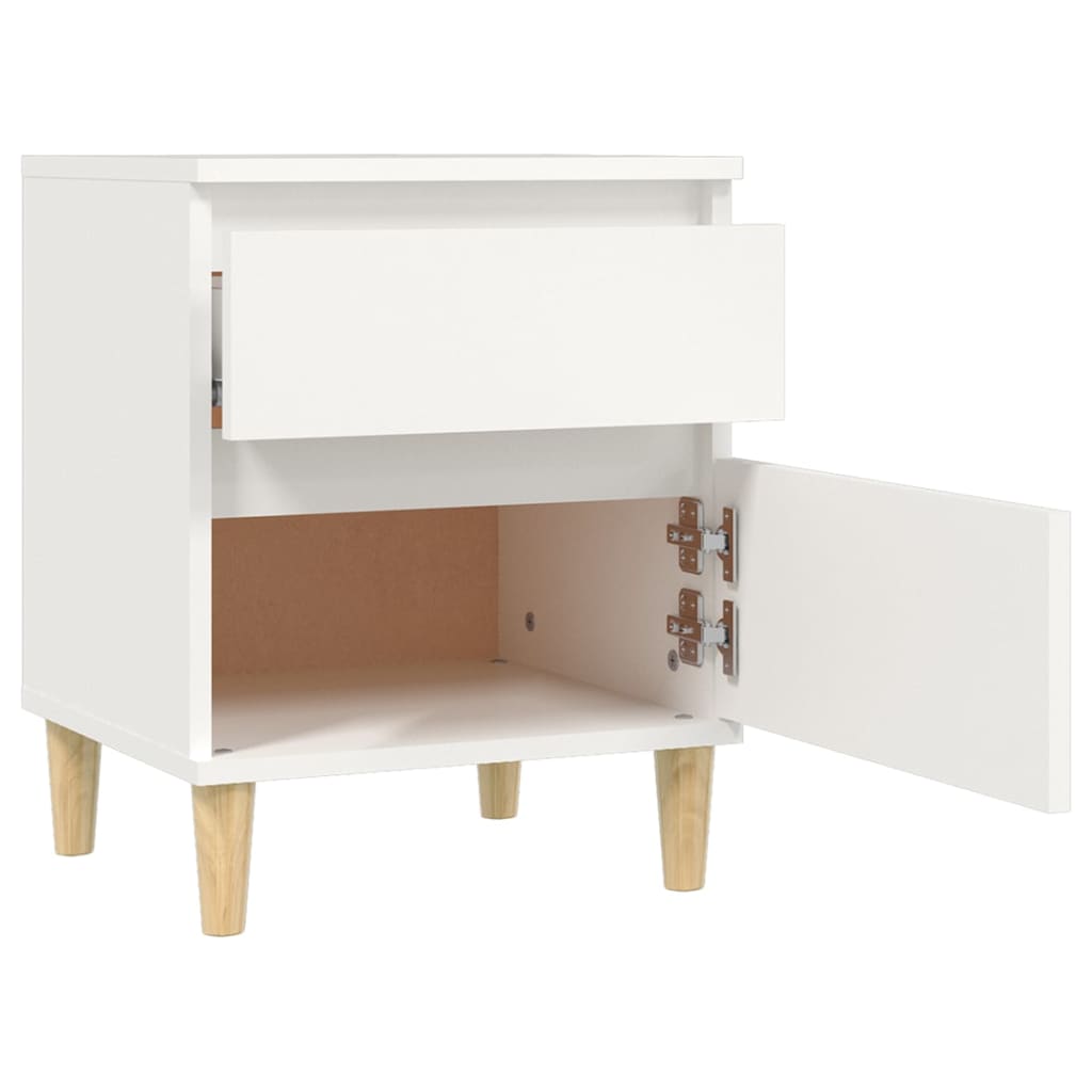 Bedside Cabinet White 40x35x50 cm