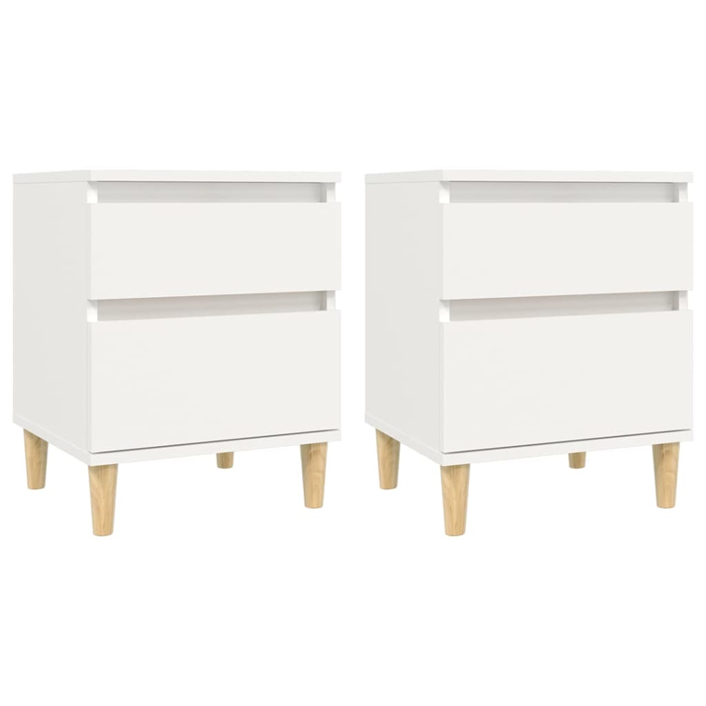 Bedside Cabinets 2 pcs White 40x35x50 cm