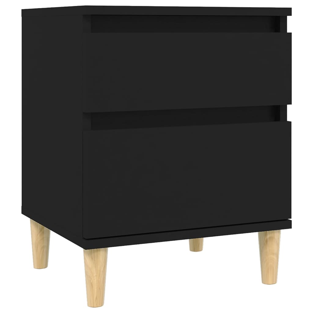 Bedside Cabinet Black 40x35x50 cm