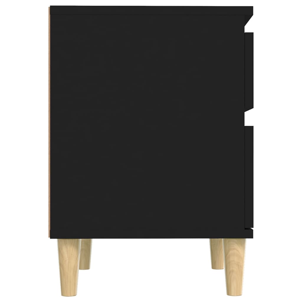 Bedside Cabinet Black 40x35x50 cm