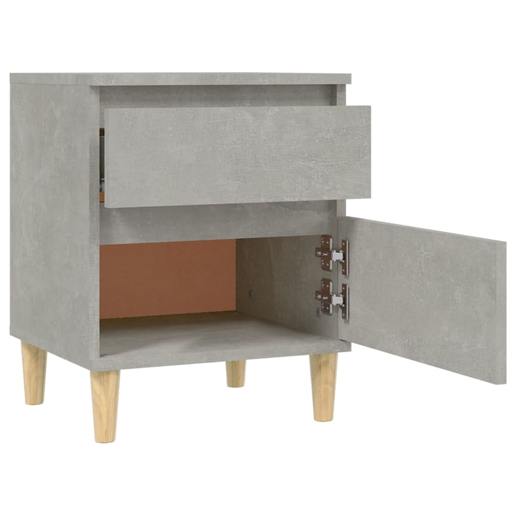 Bedside Cabinets 2 pcs Concrete Grey 40x35x50 cm