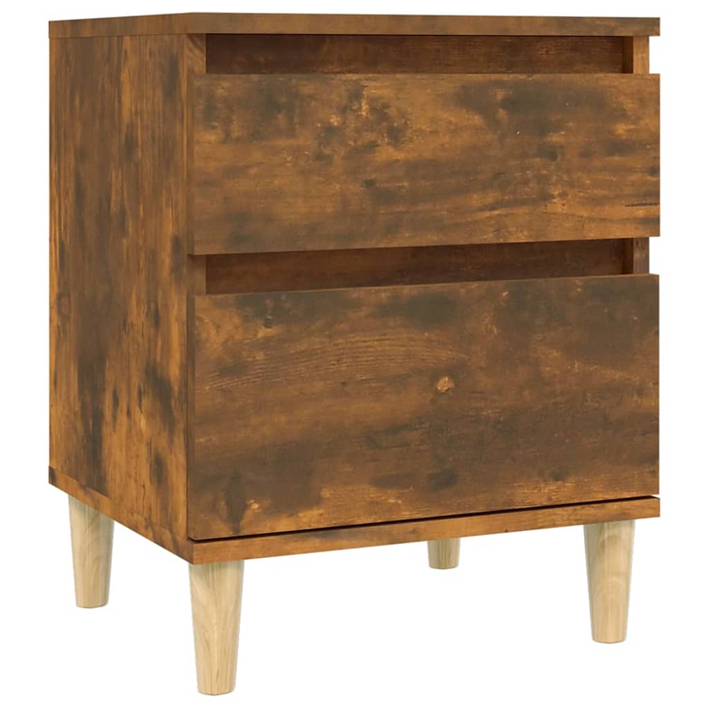 Bedside Cabinets 2 pcs Smoked Oak 40x35x50 cm