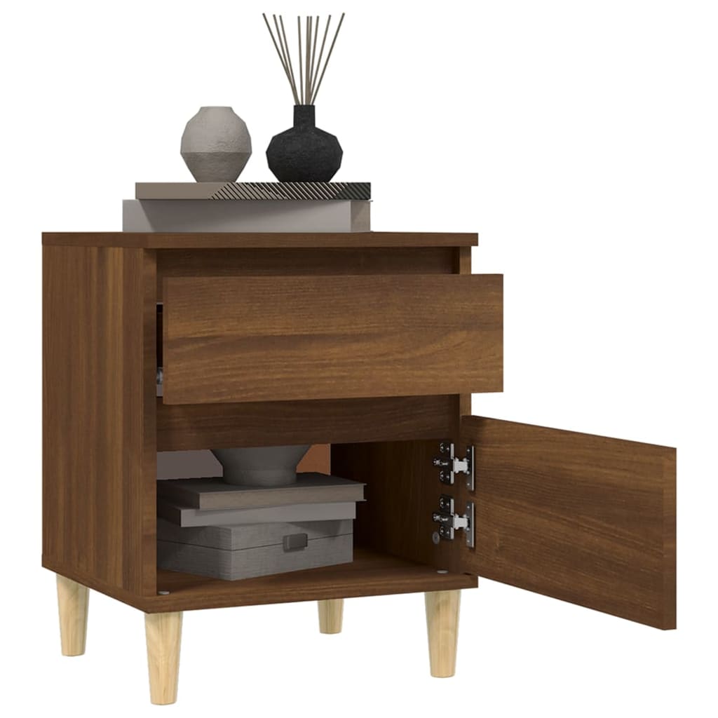 Bedside Cabinet Brown Oak 40x35x50 cm