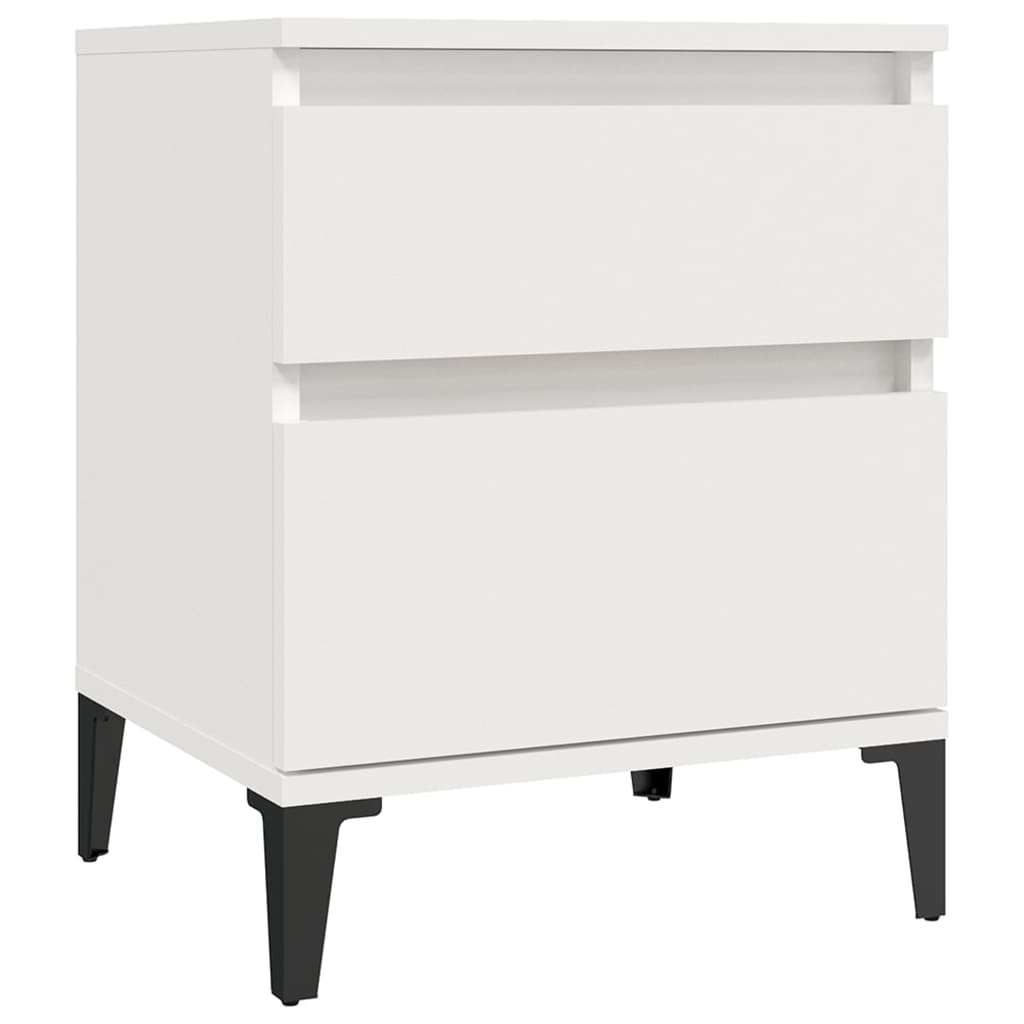 Bedside Cabinet White 40x35x50 cm