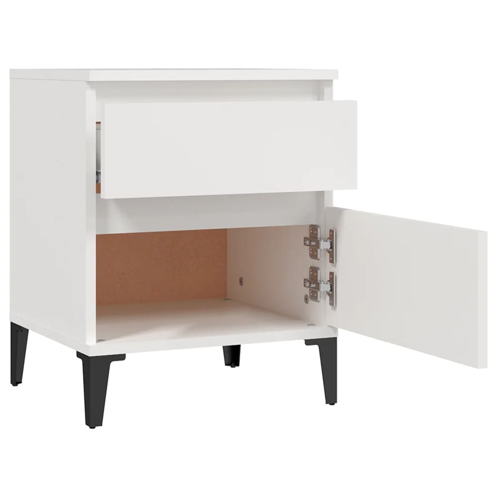 Bedside Cabinets 2 pcs White 40x35x50 cm