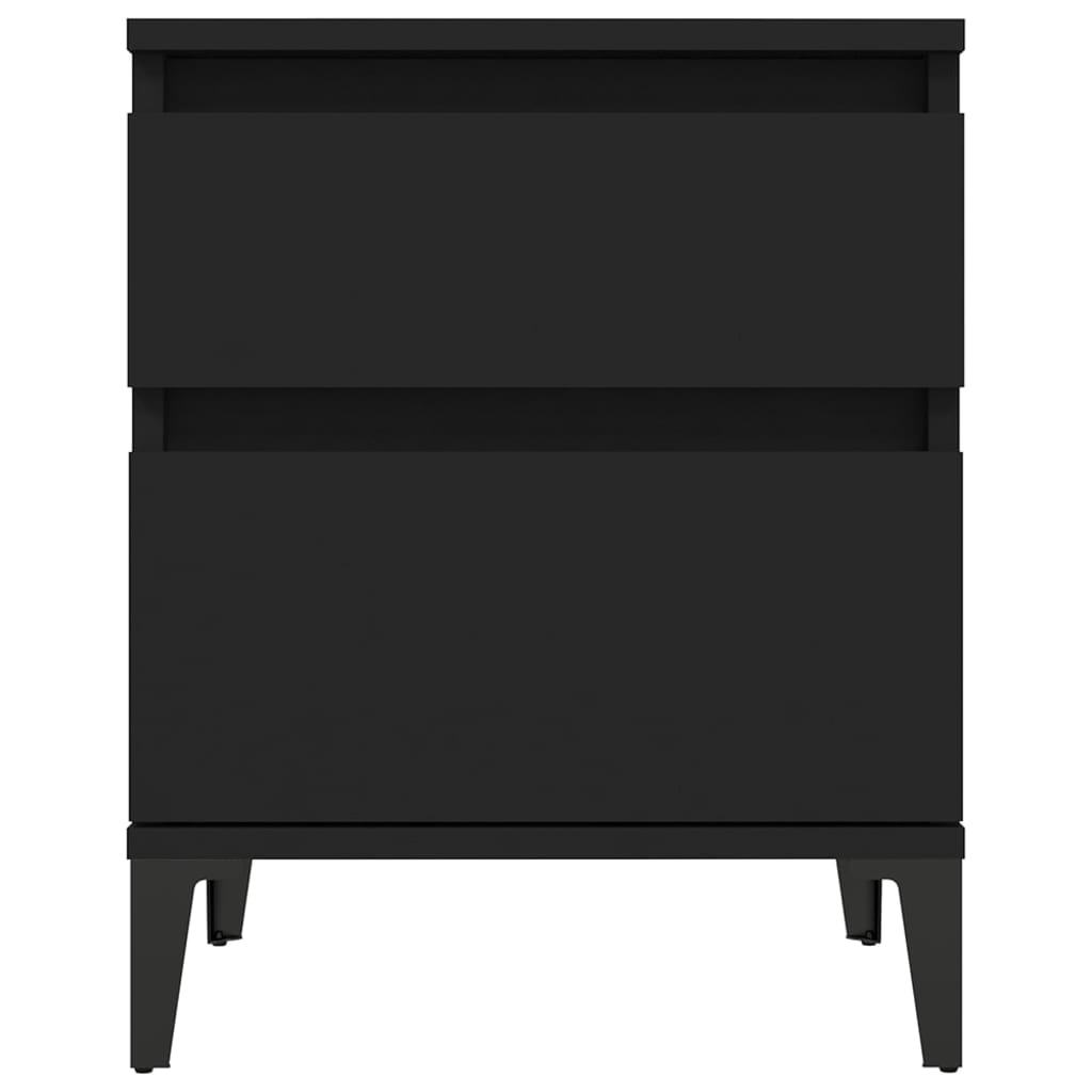 Bedside Cabinet Black 40x35x50 cm