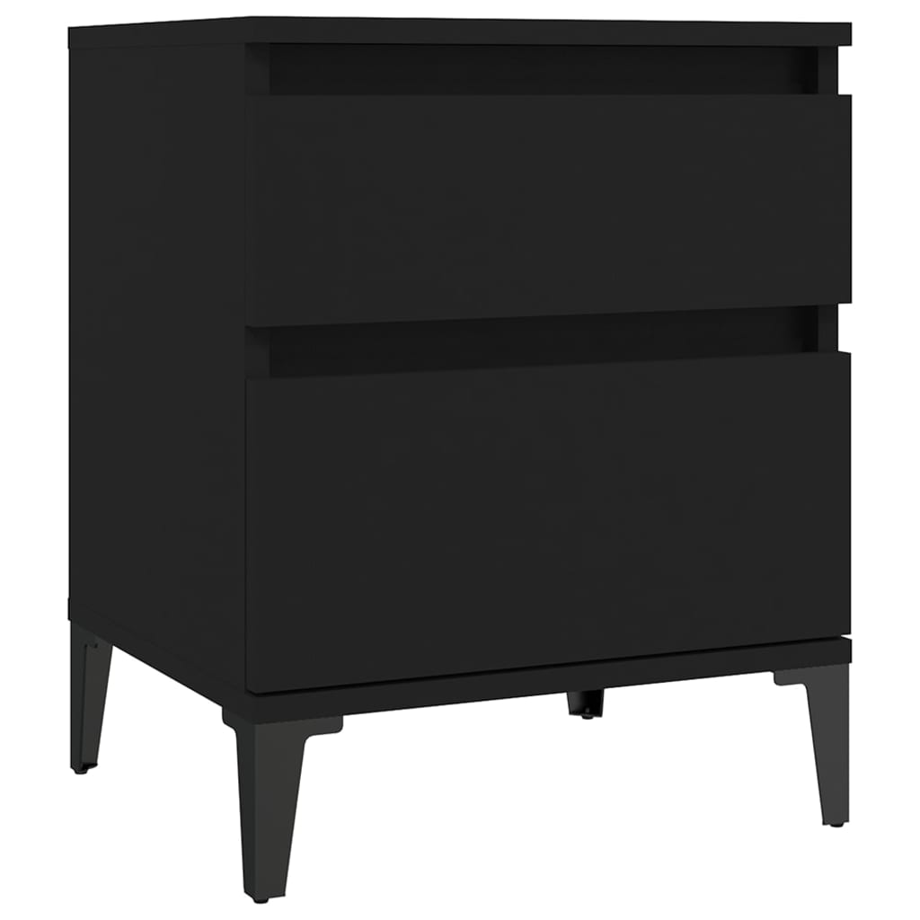 Bedside Cabinets 2 pcs Black 40x35x50 cm