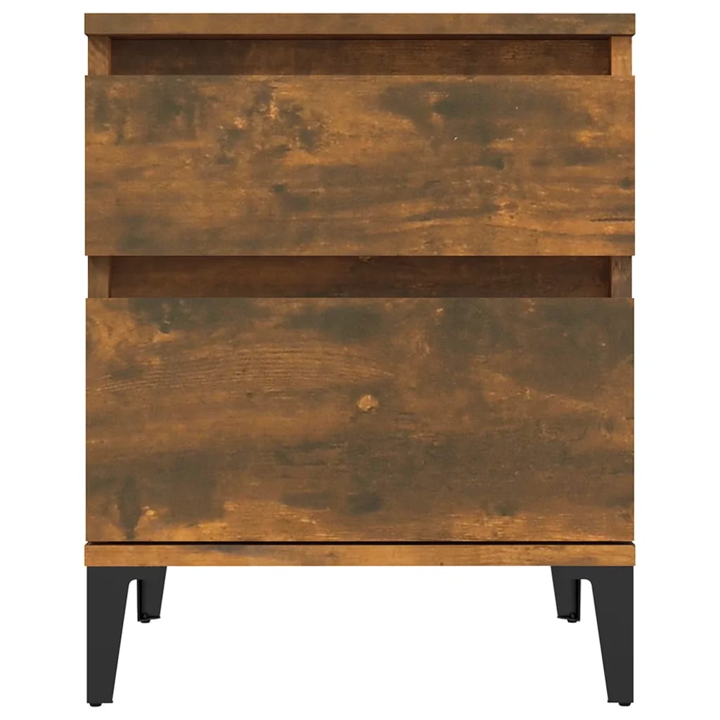 Bedside Cabinet Smoked Oak 40x35x50 cm