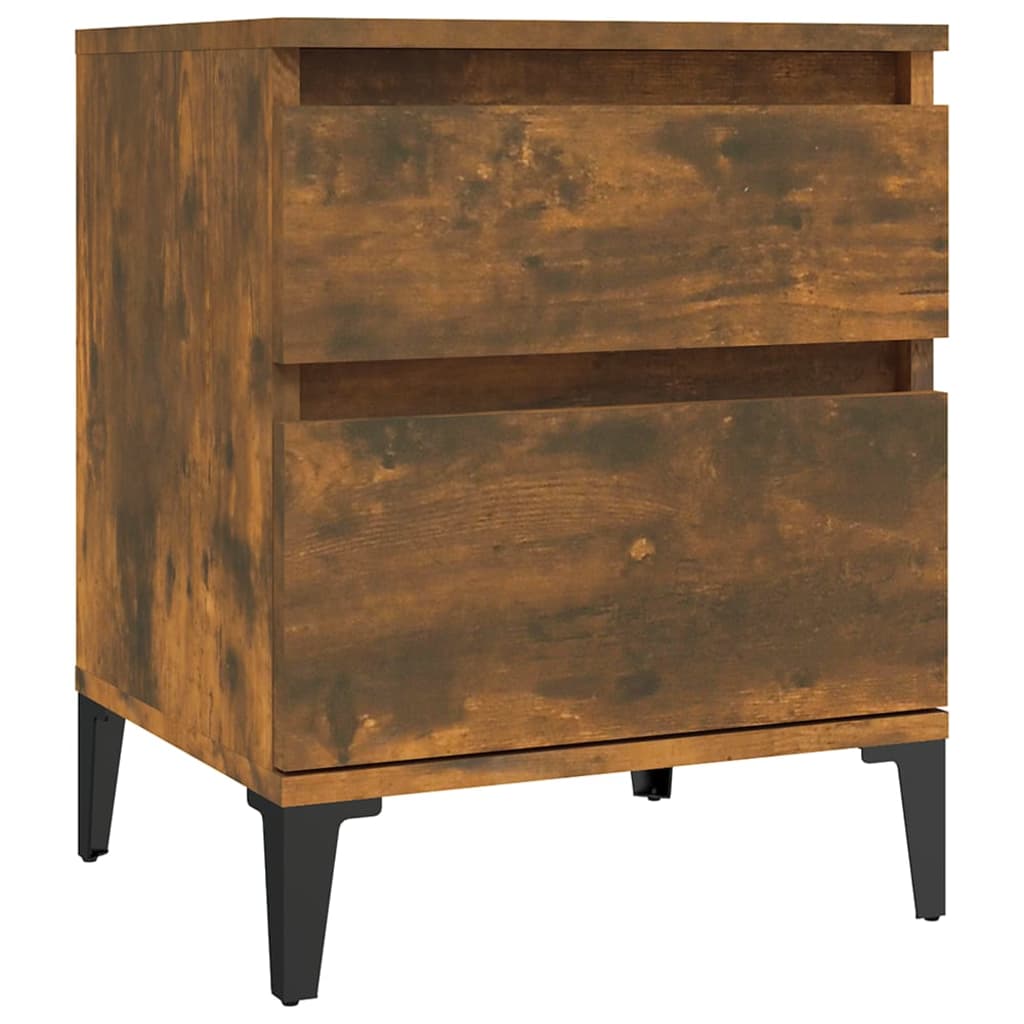 Bedside Cabinets 2 pcs Smoked Oak 40x35x50 cm