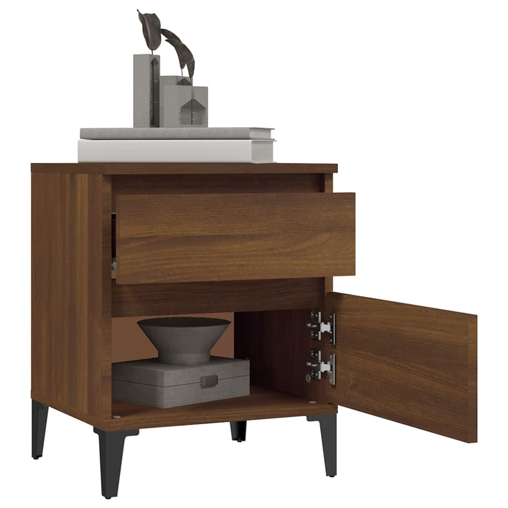 Bedside Cabinet Brown Oak 40x35x50 cm