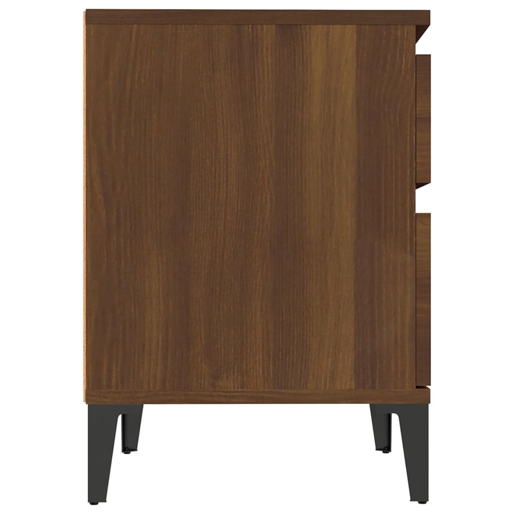 Bedside Cabinet Brown Oak 40x35x50 cm