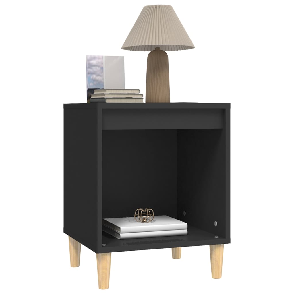 Bedside Cabinets 2 pcs Black 40x35x50 cm