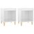 Bedside Cabinets 2 pcs High Gloss White 40x35x50 cm