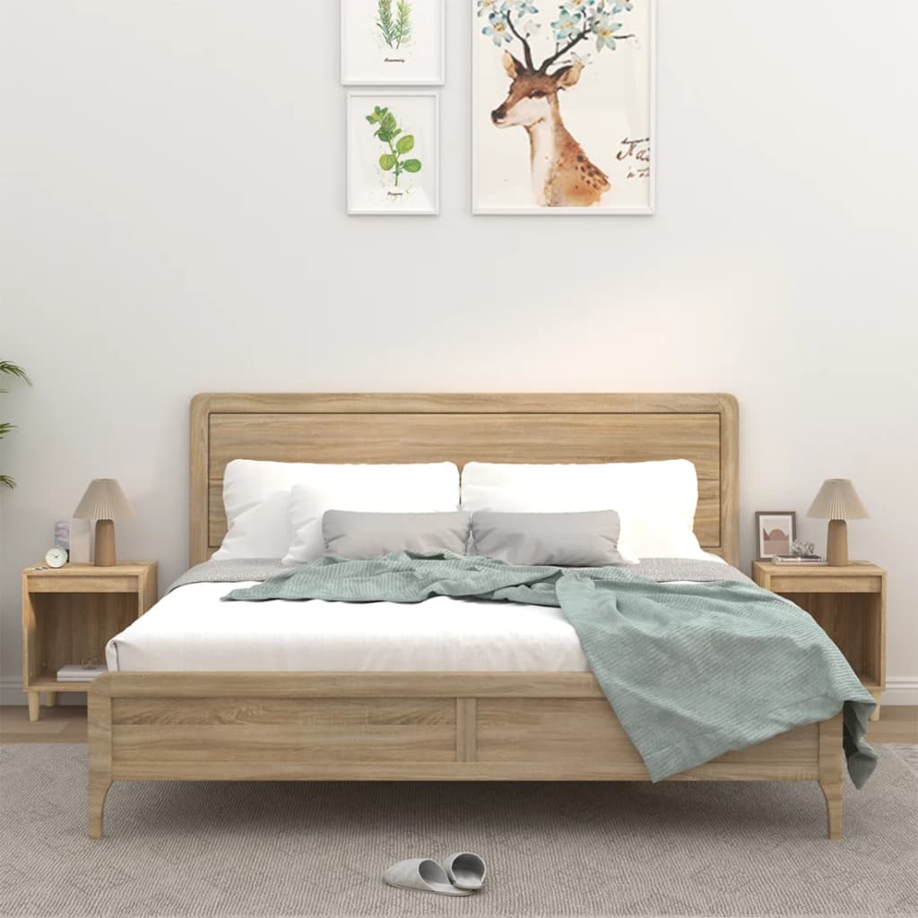 Bedside Cabinets 2 pcs Sonoma Oak 40x35x50 cm