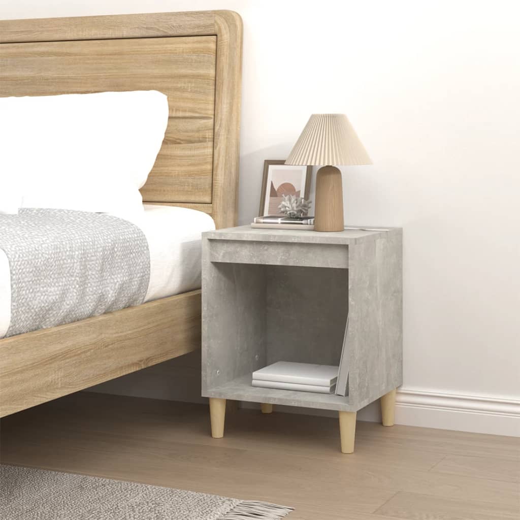 Bedside Cabinet Concrete Grey 40x35x50 cm