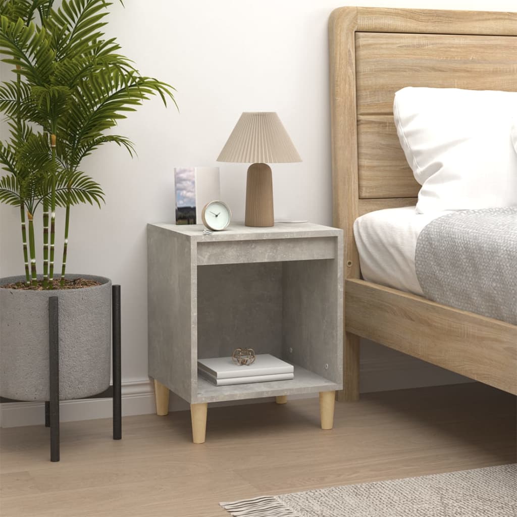 Bedside Cabinet Concrete Grey 40x35x50 cm