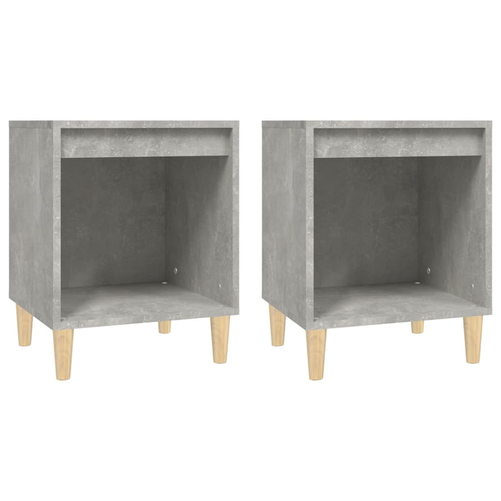 Bedside Cabinets 2 pcs Concrete Grey 40x35x50 cm