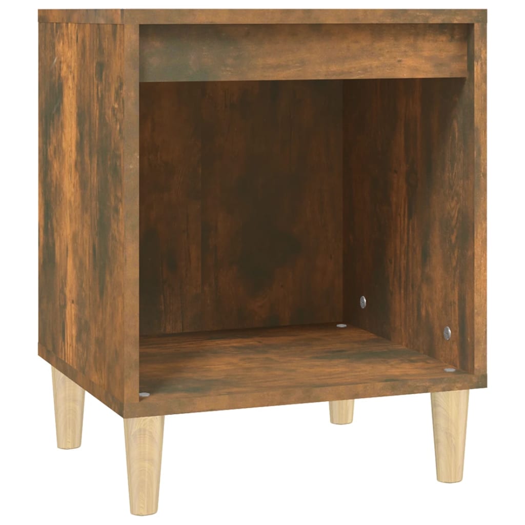 Bedside Cabinet Smoked Oak 40x35x50 cm