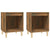 Bedside Cabinets 2 pcs Smoked Oak 40x35x50 cm